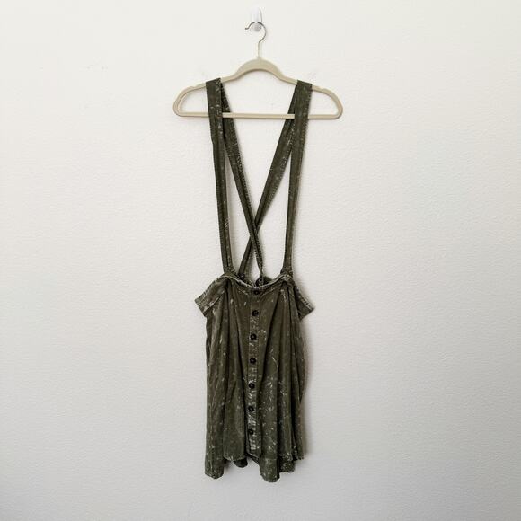 [Torrid] Olive Green Mineral Wash Button Front Skirtall A-Line Mini NWT Size 1X - Picture 2 of 13